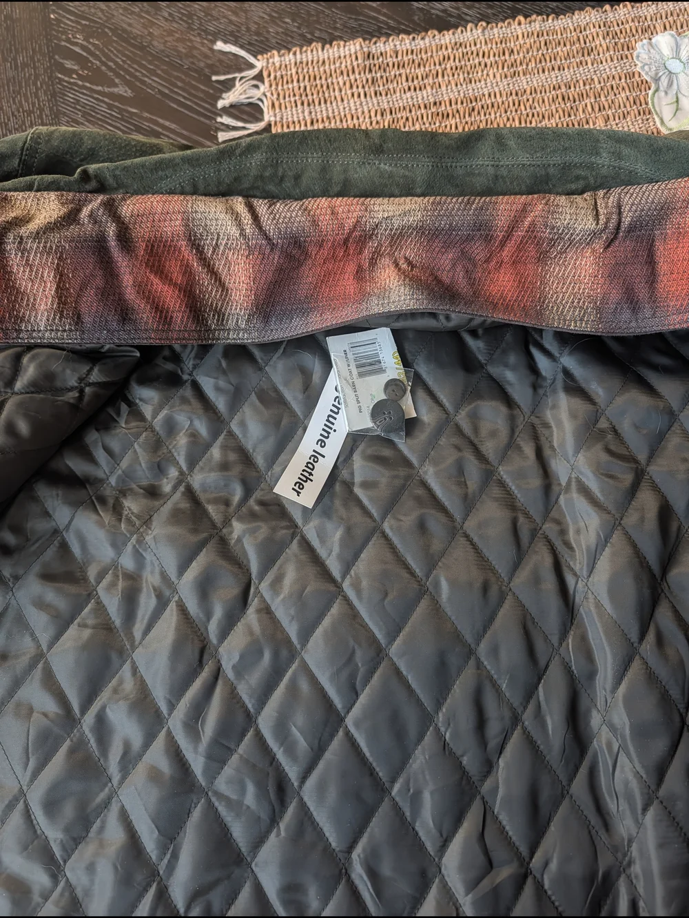George Olive Green Suede Field Jacket, Barn Coat, Chore Jacket - Picture 3 of 3